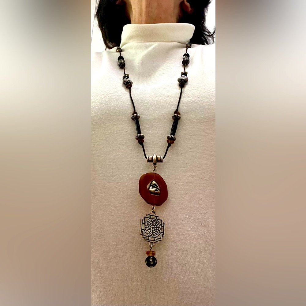 Aztec Inspired Pendant Necklace